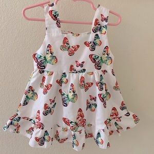 2T rainbow butterfly dress